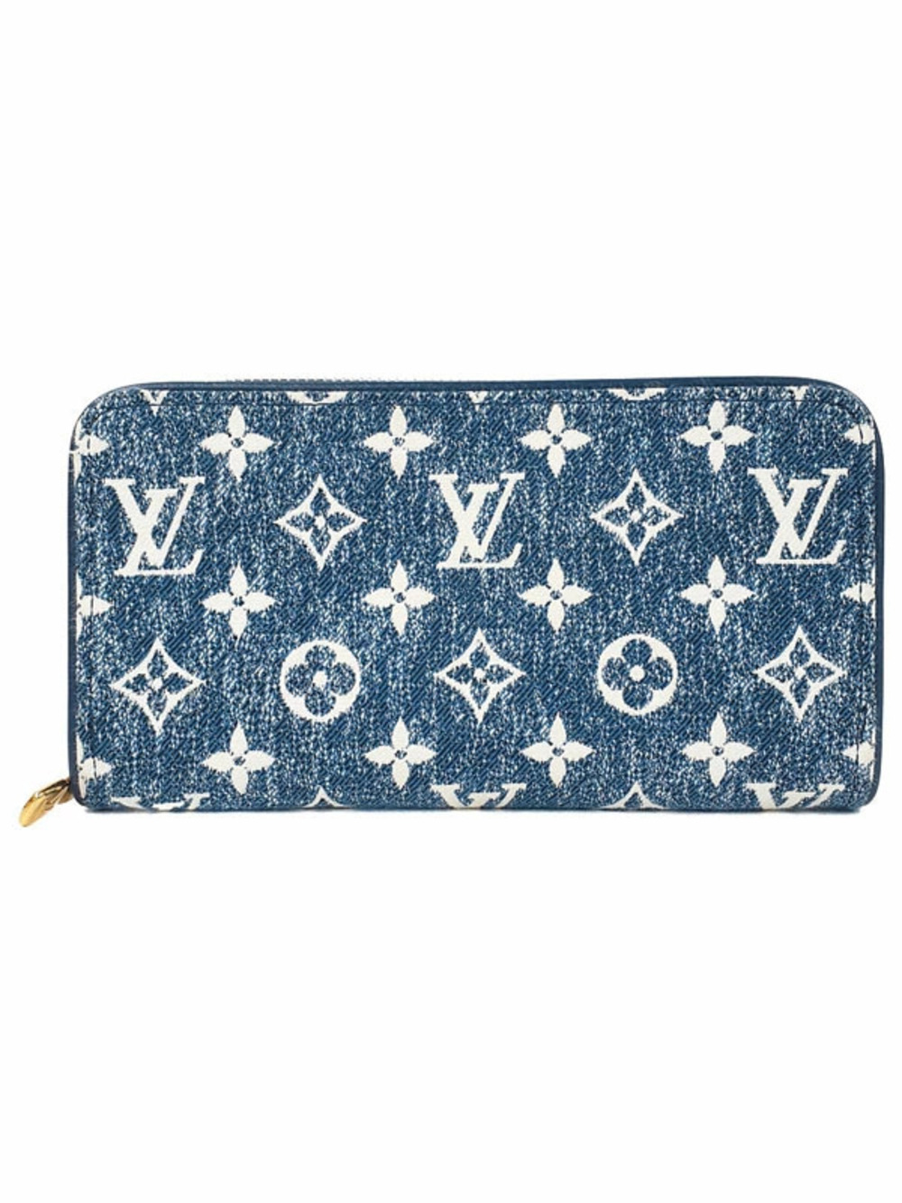Louis Vuitton Monogram Jacquard Denim Zippy Wallet Round Zipper Long